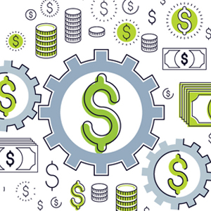 an image of dollar signs and money for an article about account minimum