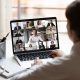Financial business meeting online Zoom networking during the pandemic